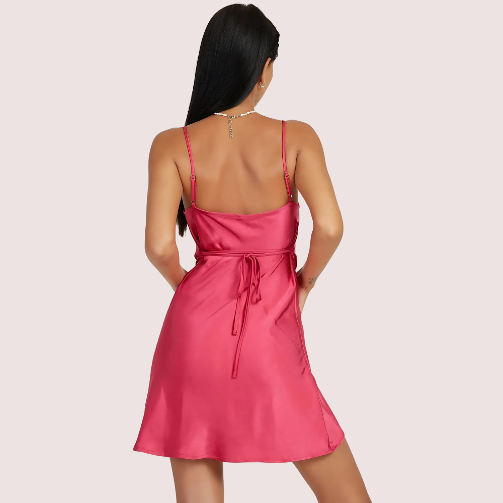 Twilight Elegance Satin Party Dress