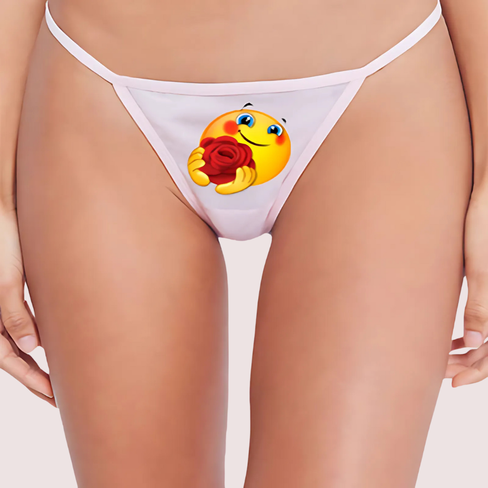 ♥ Personalized Thong Panty - Image + Text Combo