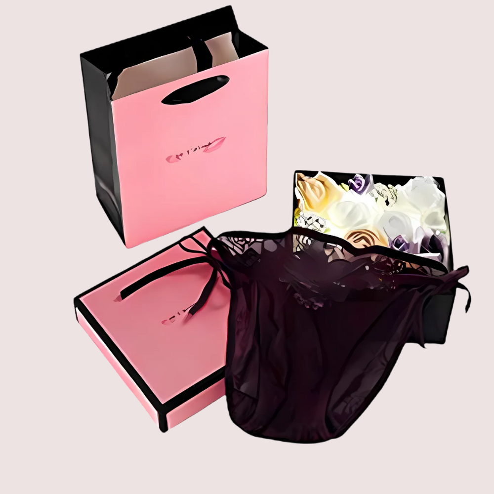 Elegant Lace Brief + String Panties Gift Set - Perfect Pair