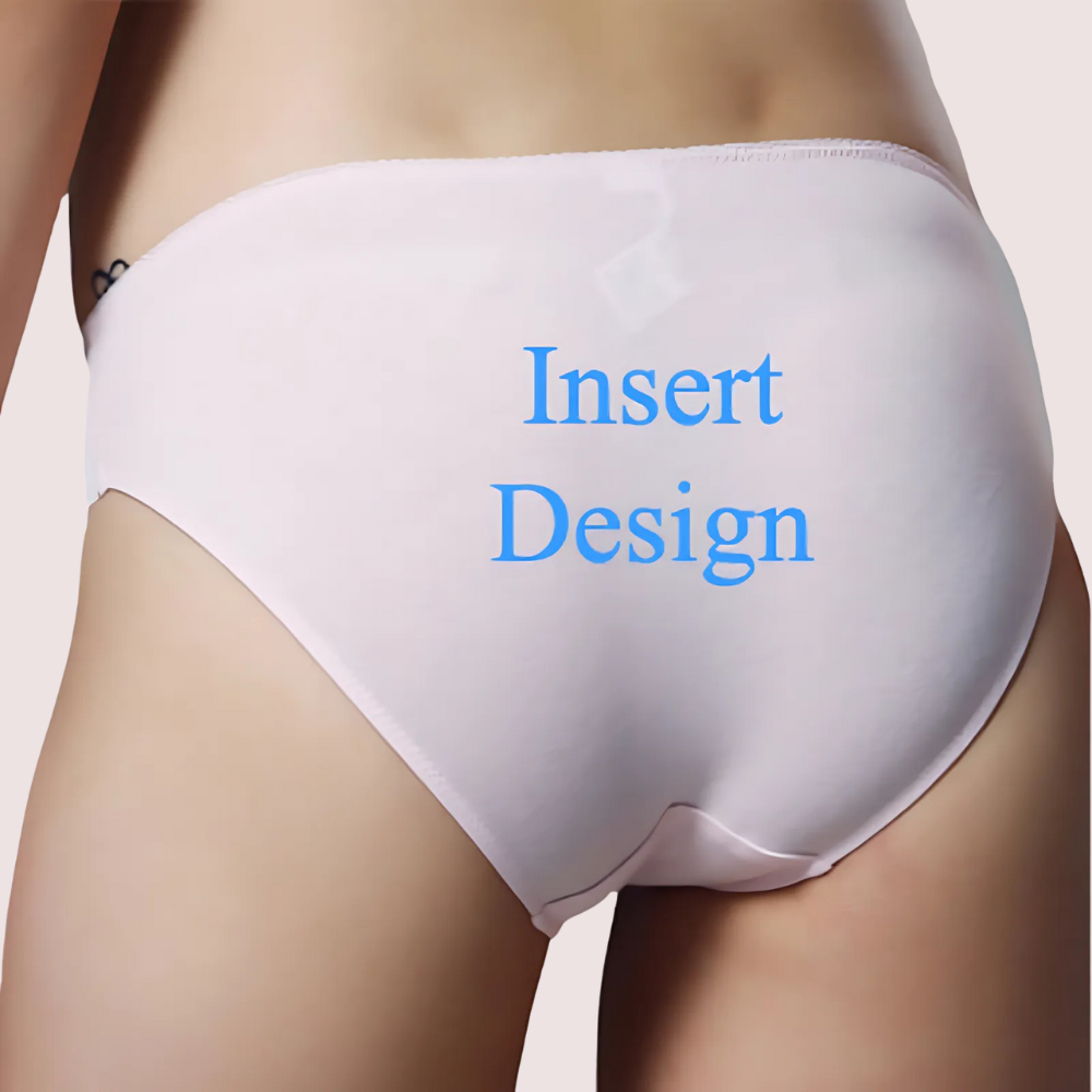 Custom Cotton Mid Rise Bikini Panty - Insert Your Design
