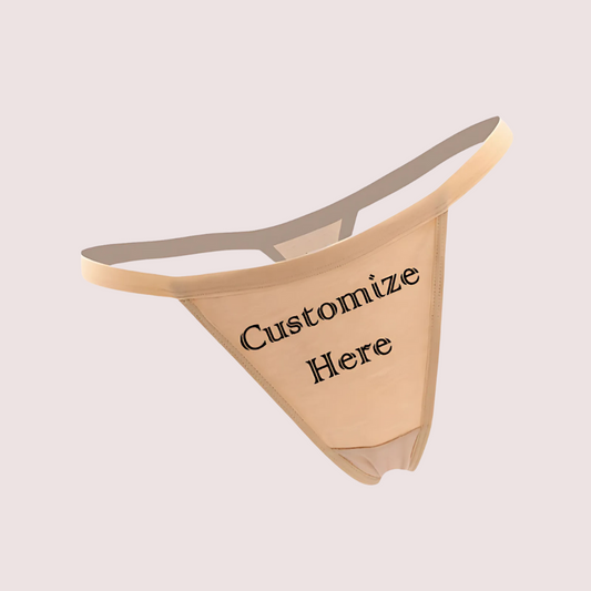 Custom Cotton Seamless String Thong - Invisible Comfort, Personal Style