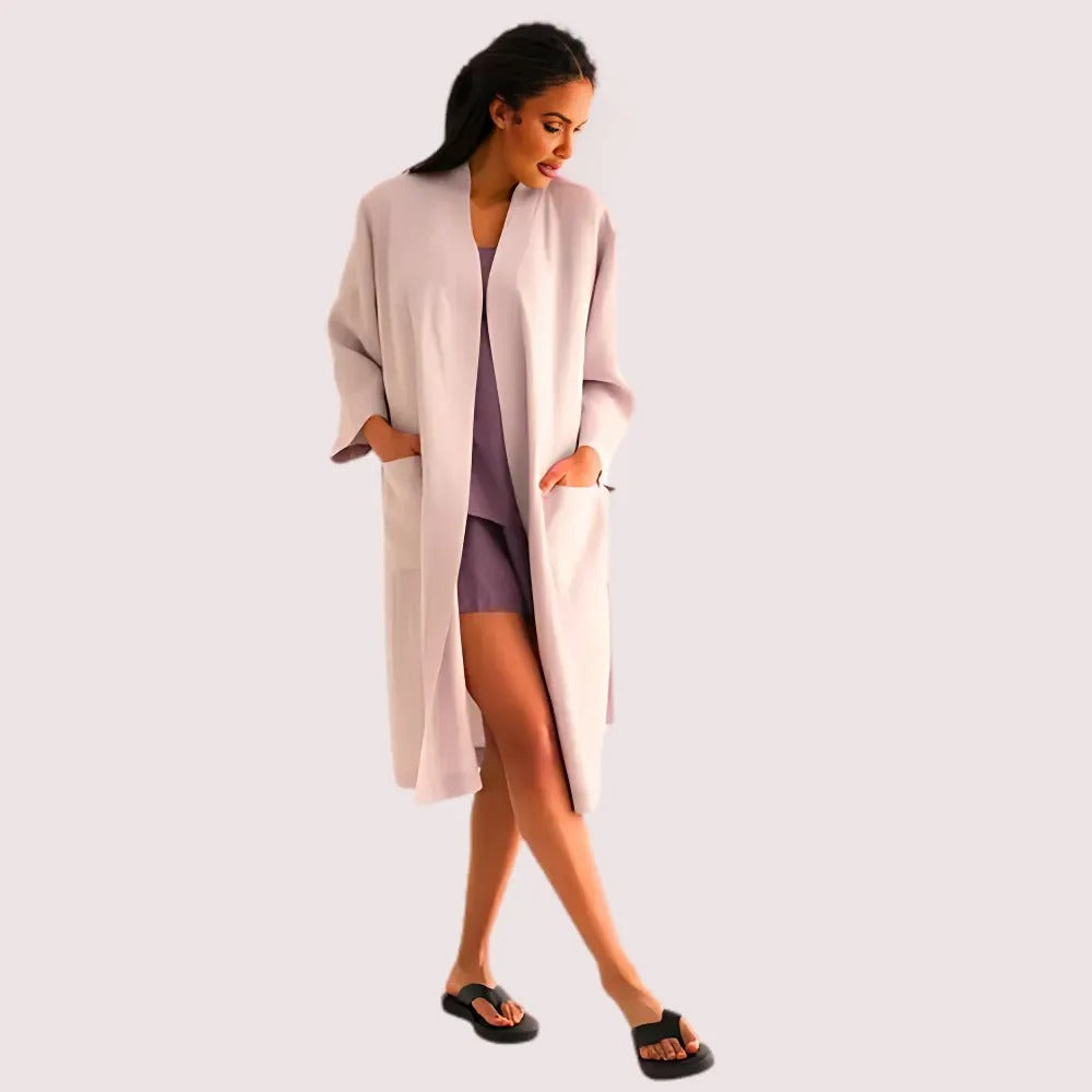 Premium Robe Design Elegance and Comfort in Premium Linen Robe – Wild Berries Intimates