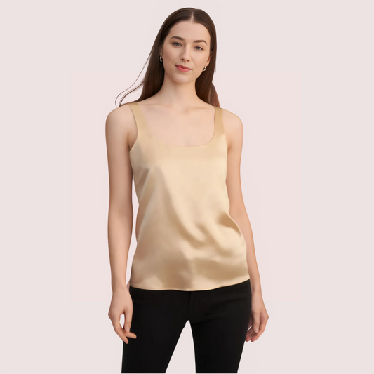 Silk Elegance Spaghetti Strap Tank Top