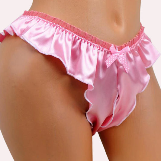 Vera Celeste Silk Satin French Knicker